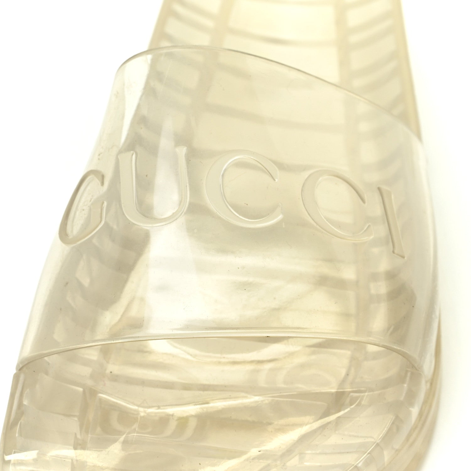 Gucci Rubber Mens Pursuit Slide Sandals 8 Transparent 10 of 10
