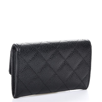 Chanel Caviar Quilted Flap Card Holder Black 3 of 9