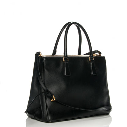 Prada Saffiano Medium Galleria Double Zip Tote Black 3 of 8
