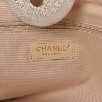 Chanel Canvas Large Deauville Tote Ivory 6 of 14