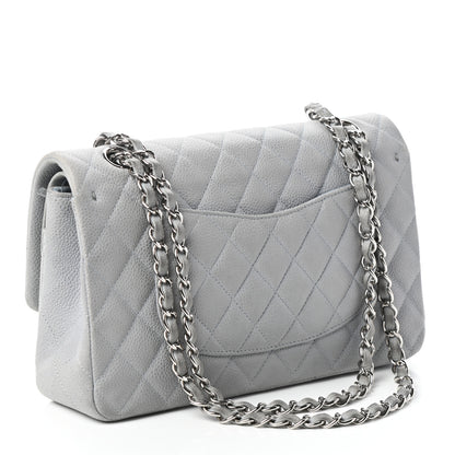 Chanel Iridescent Caviar Quilted Medium Double Flap Grey 3 of 9