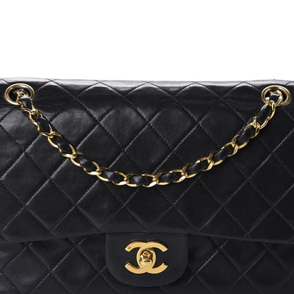 Chanel Lambskin Quilted Medium Double Flap Black 11 of 11