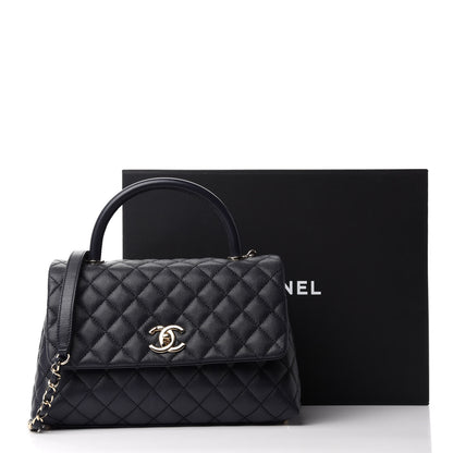 Chanel Caviar Quilted Small Coco Handle Flap Navy 12 of 12