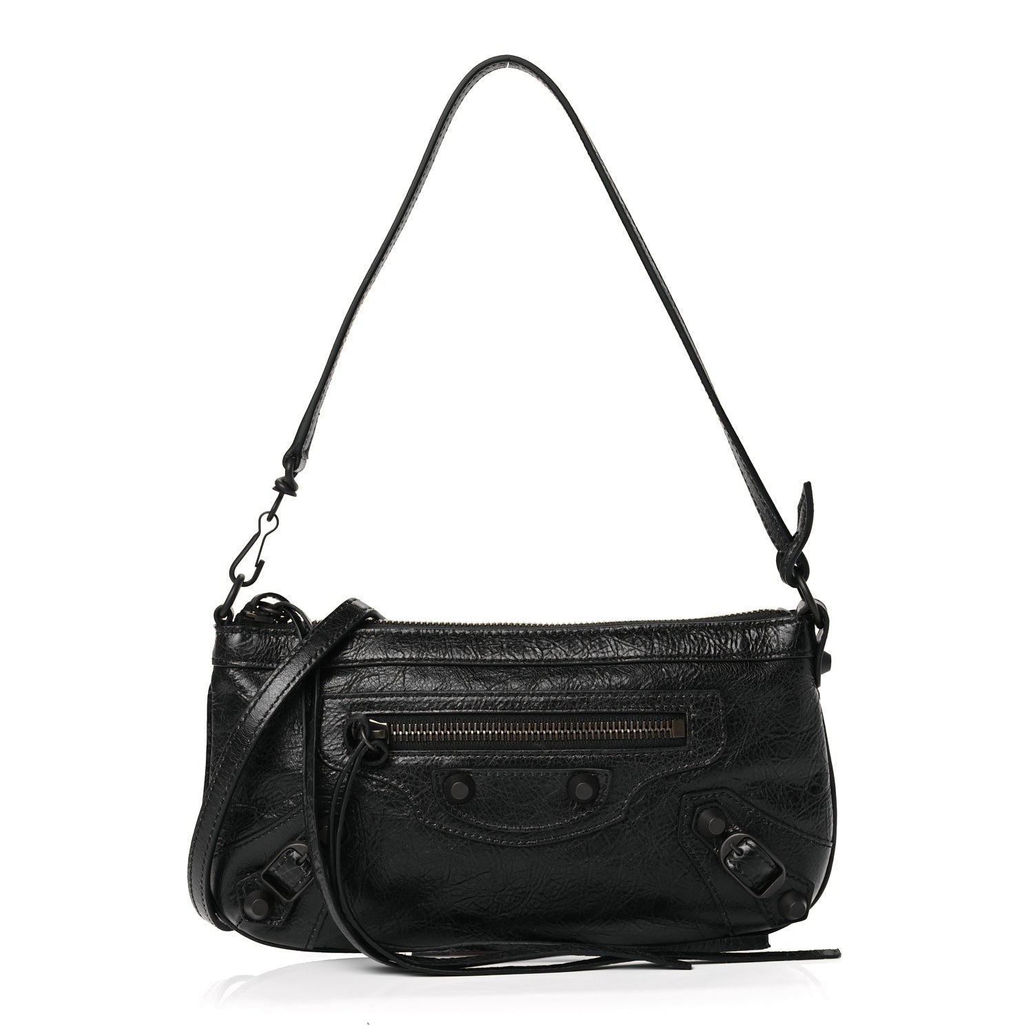 Balenciaga Agneau Arena Classic Hardware Le City Pouch On Strap Black 1 of 9