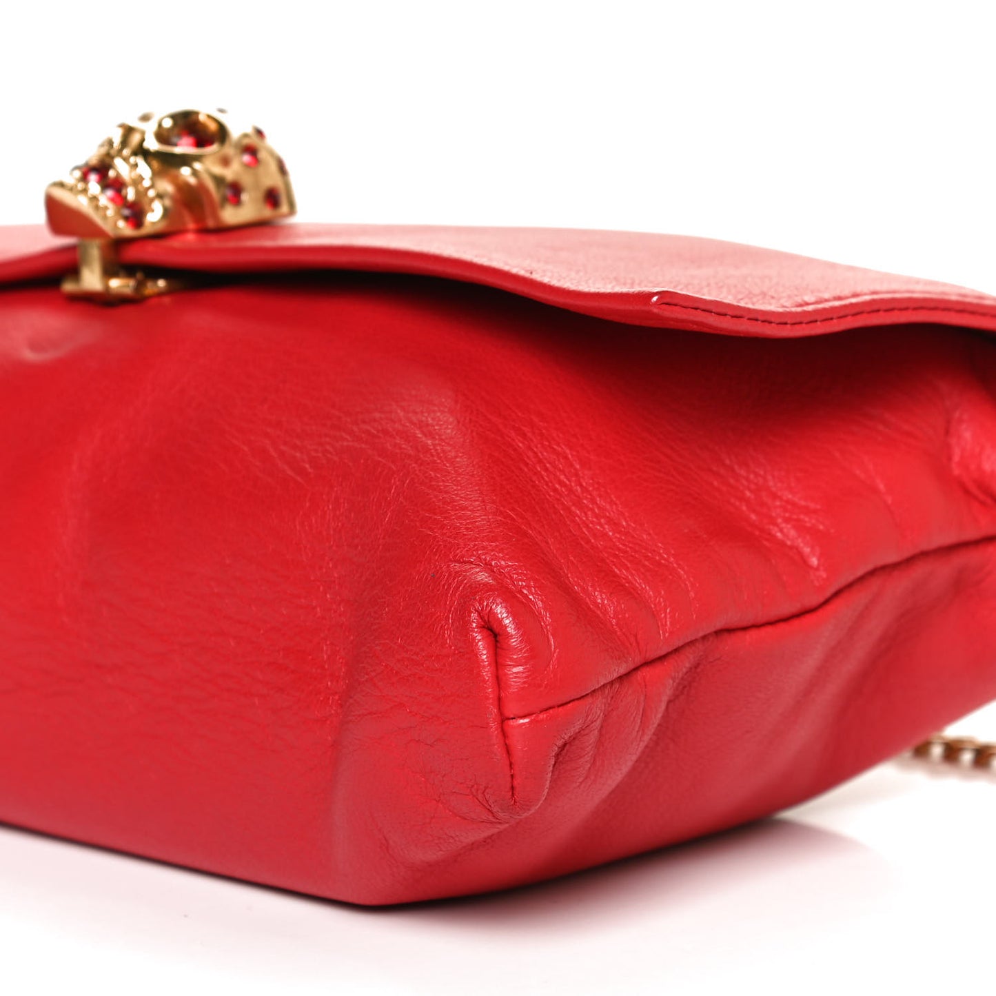Calfskin Skull Crossbody Bag Red