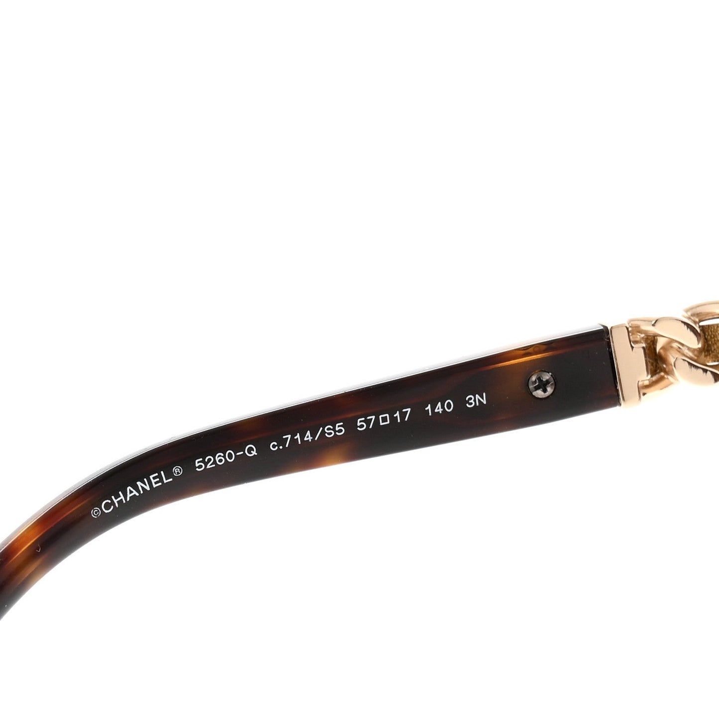 Acetate CC Chain Sunglasses 5260-Q Tortoise