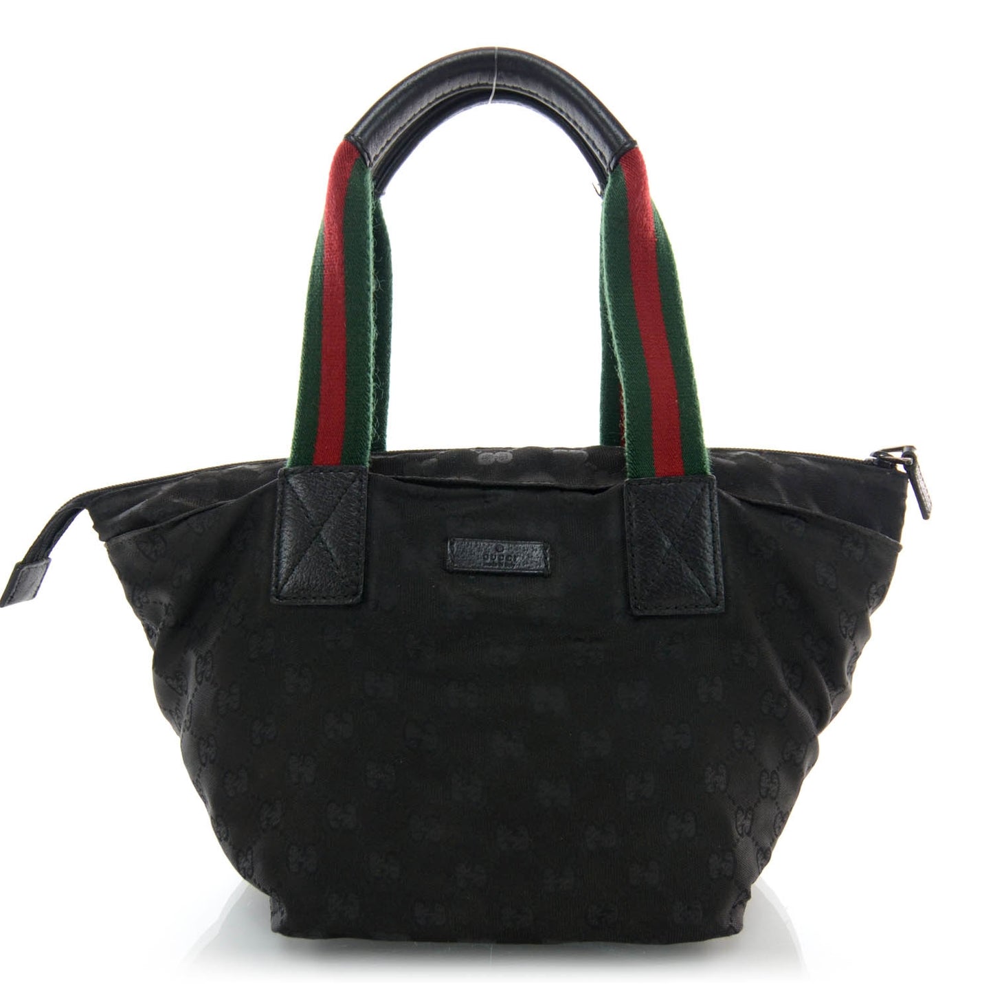 GG Monogram Small Web Handle Bucket Tote Black