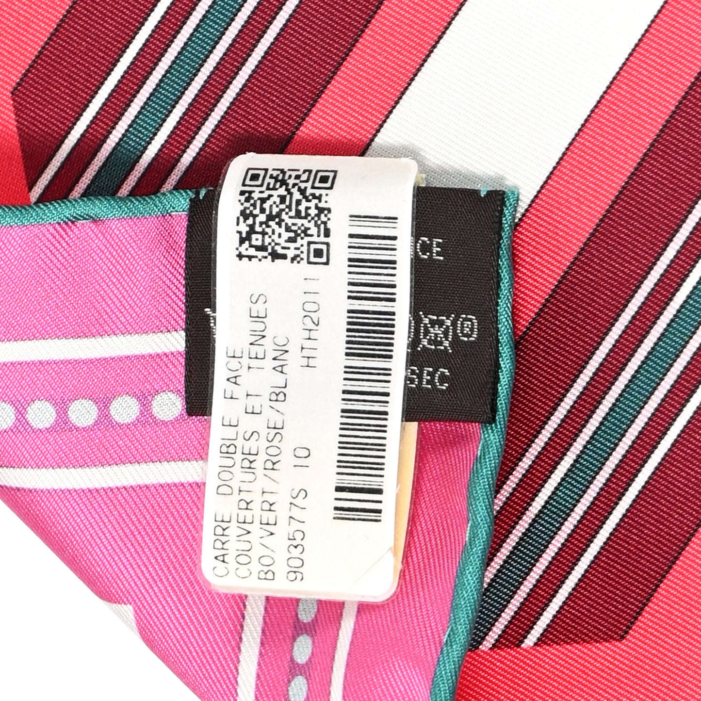 Silk Couvertures Et Tenues Double Face Scarf 90 Vert Rose White