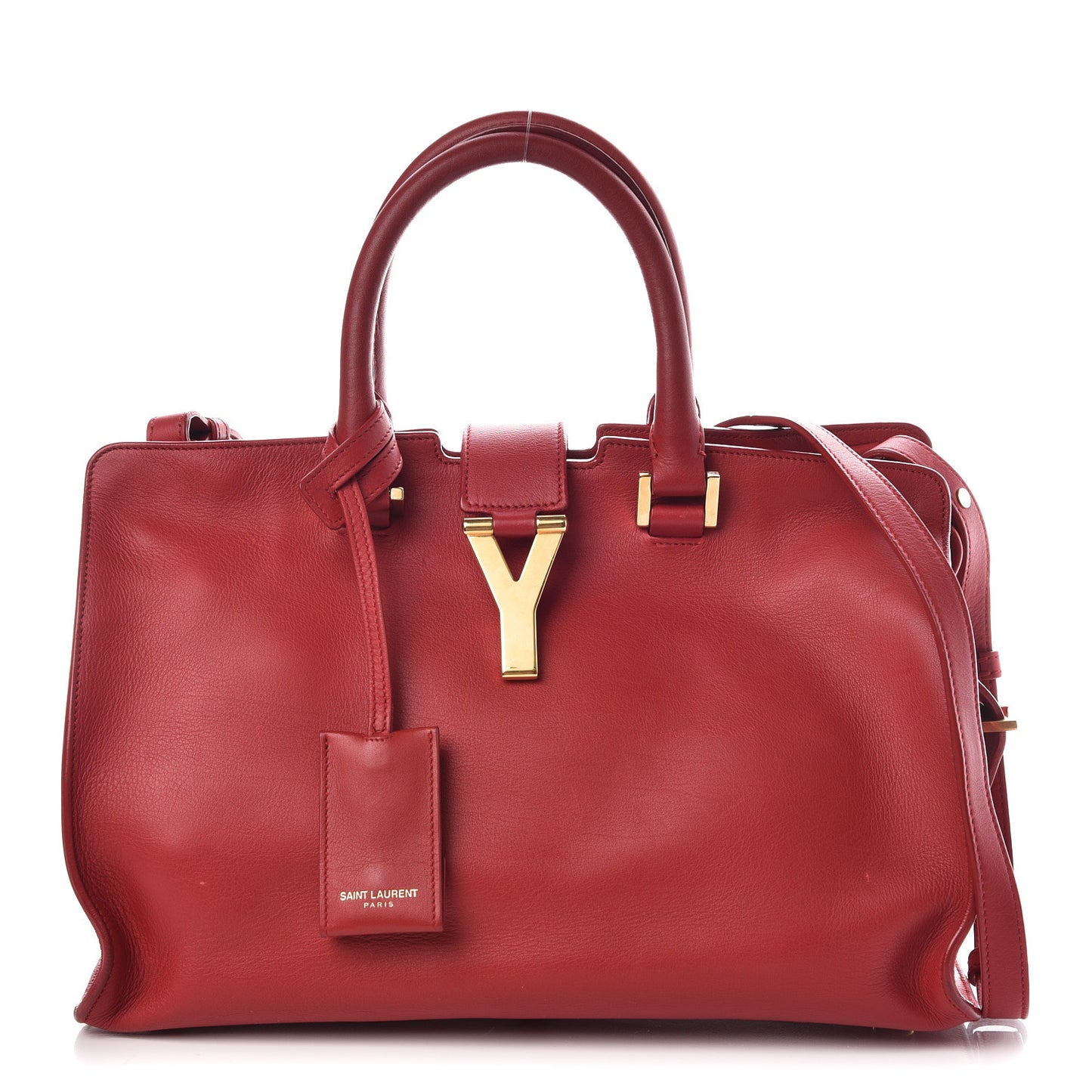 Calfskin Small Classic Y Cabas Red