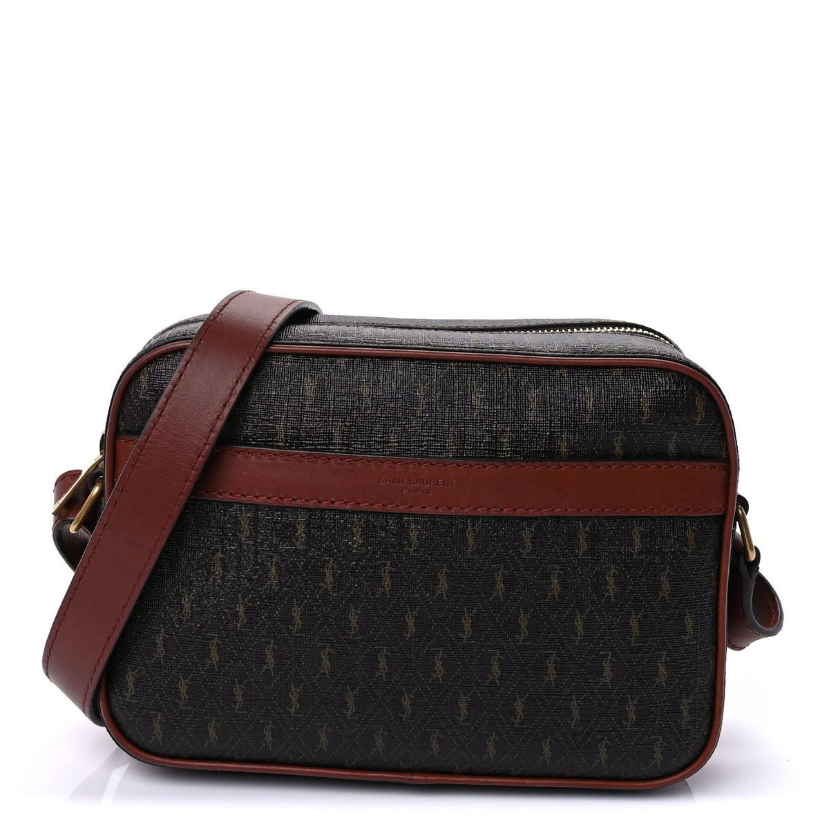 Canvas Smooth Calfskin Le Monogramme Camera Bag Chestnut