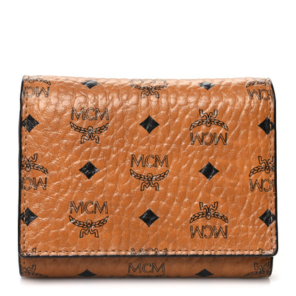 MCM Visetos Trifold Wallet Cognac 1 of 13