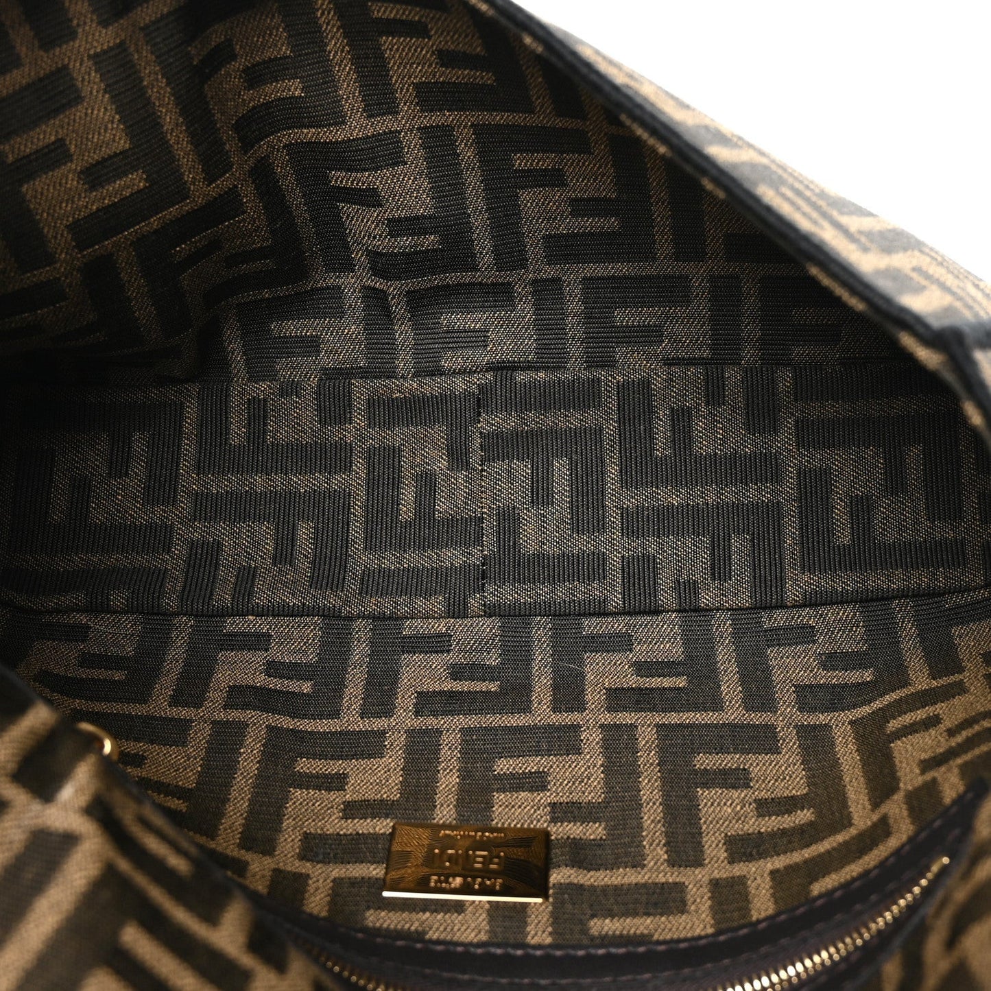 Fabric Jacquard FF 1974 Medium Baguette Tobacco Moro Black