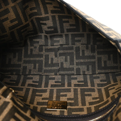 Fendi Fabric Jacquard FF 1974 Medium Baguette Tobacco Moro Black 5 of 7
