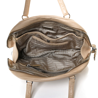 Prada Vitello Daino Bowler Bag Quarzo 6 of 12