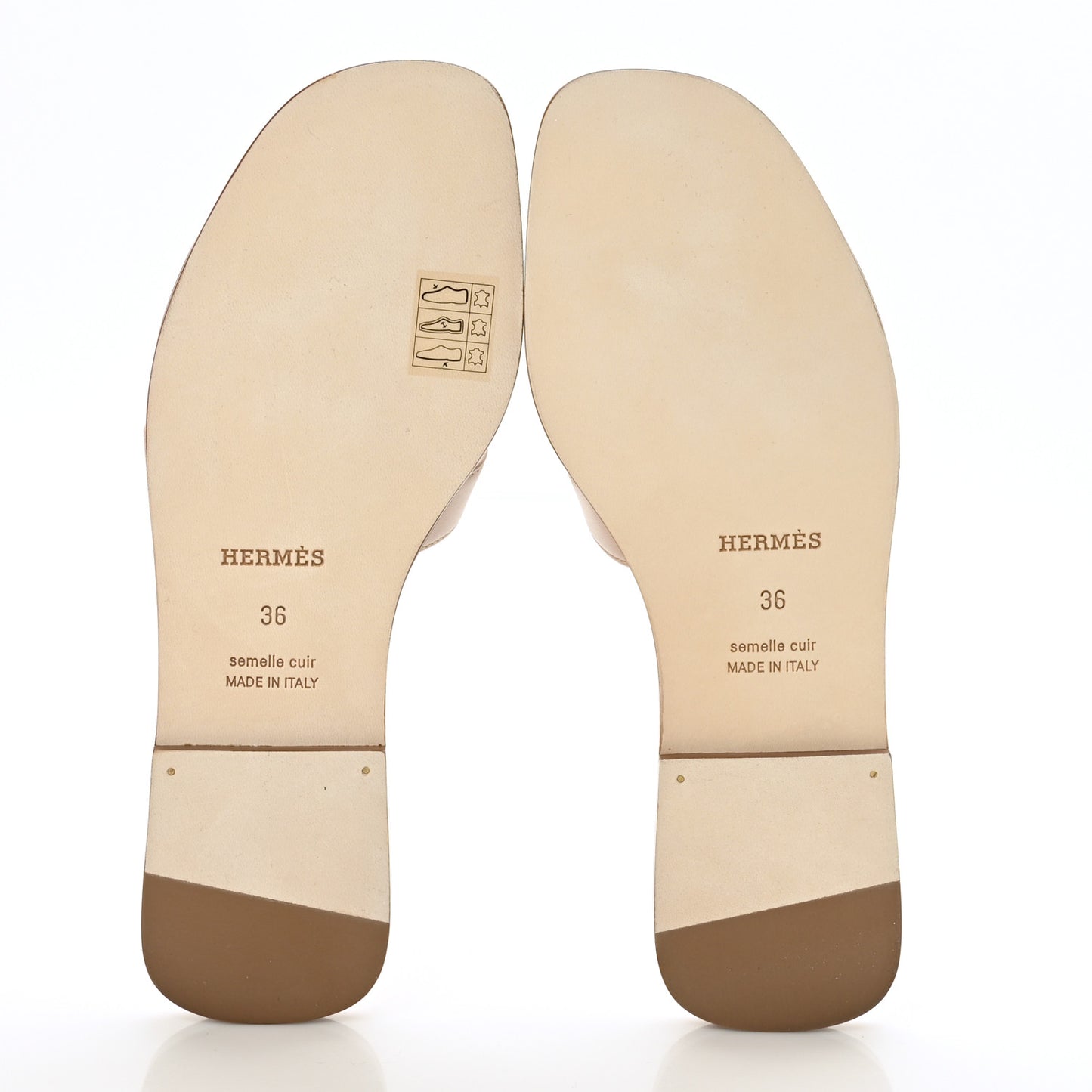 Box Calfskin Oran Sandals 36 Bois De Santal