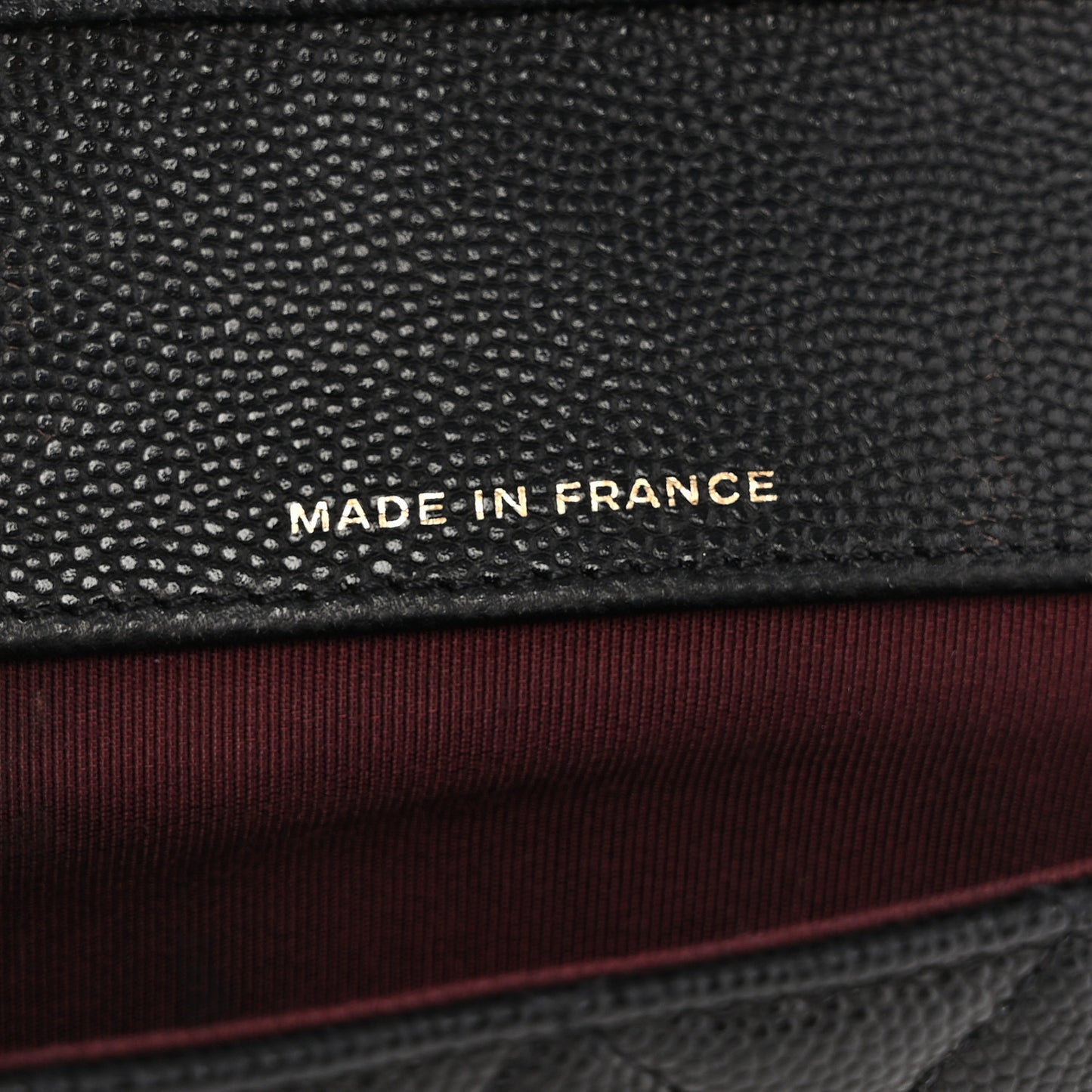 Caviar Quilted Glasses Case With Chain Black