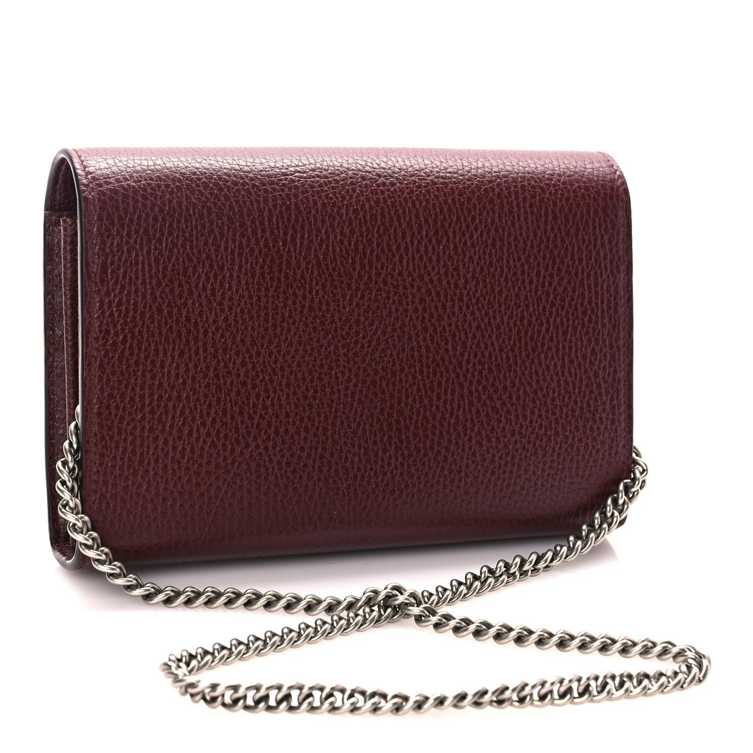 Gucci GUCCI Dollar Calfskin Crystal Mini Dionysus Chain Wallet Vintage Bordeaux 2 of 10