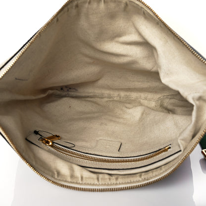 Gucci GG Supreme Monogram Flora Web Small Ophidia Half Moon Hobo White 5 of 12
