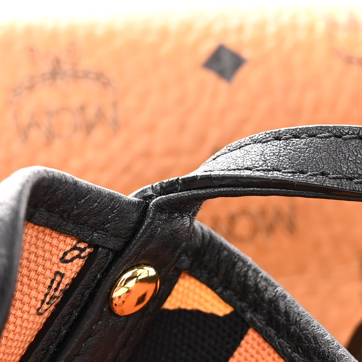 MCM Visetos Medium Project Reversible Shopper Tote Cognac 11 of 16