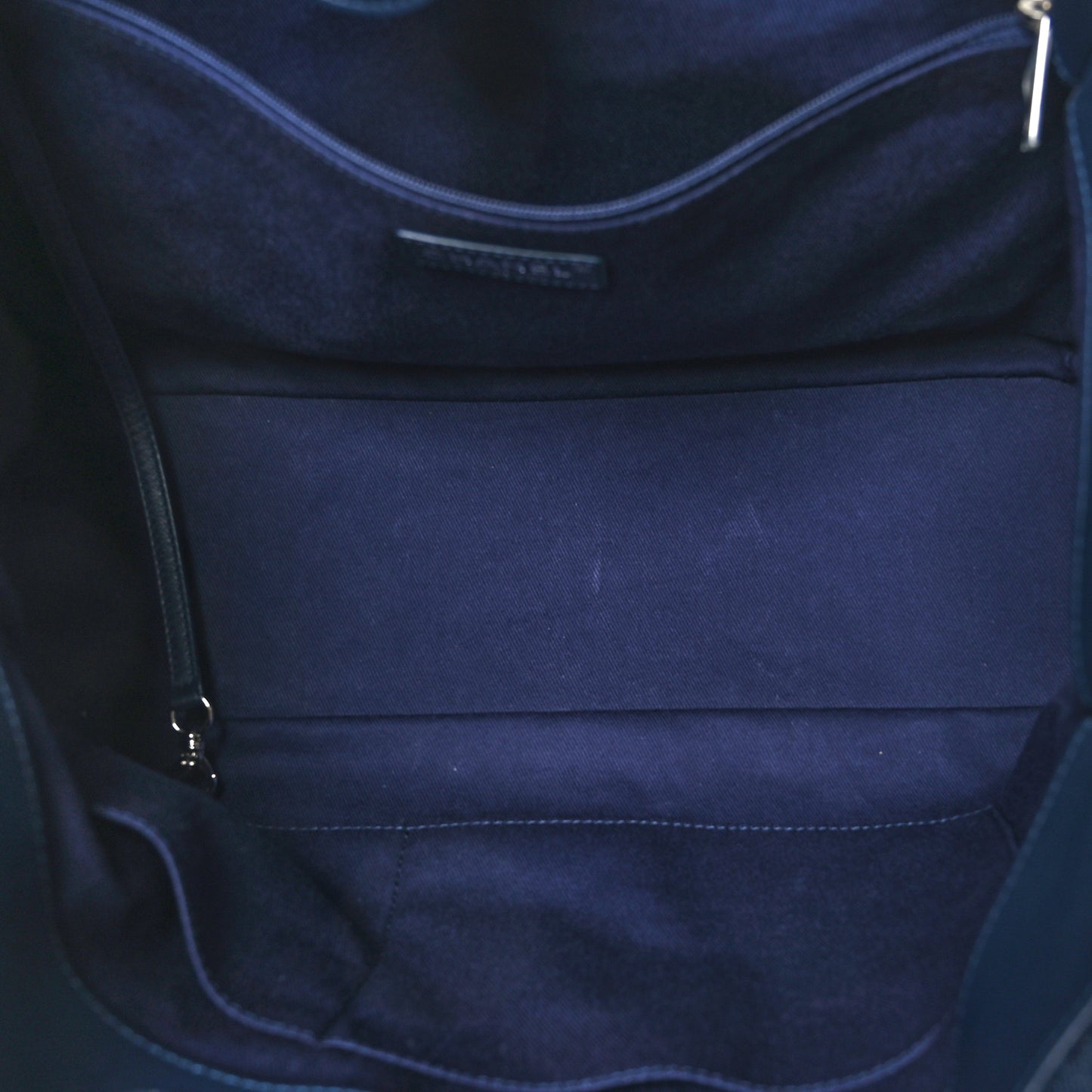 Denim Quilted Large Coco Handle Shopping Tote Blue