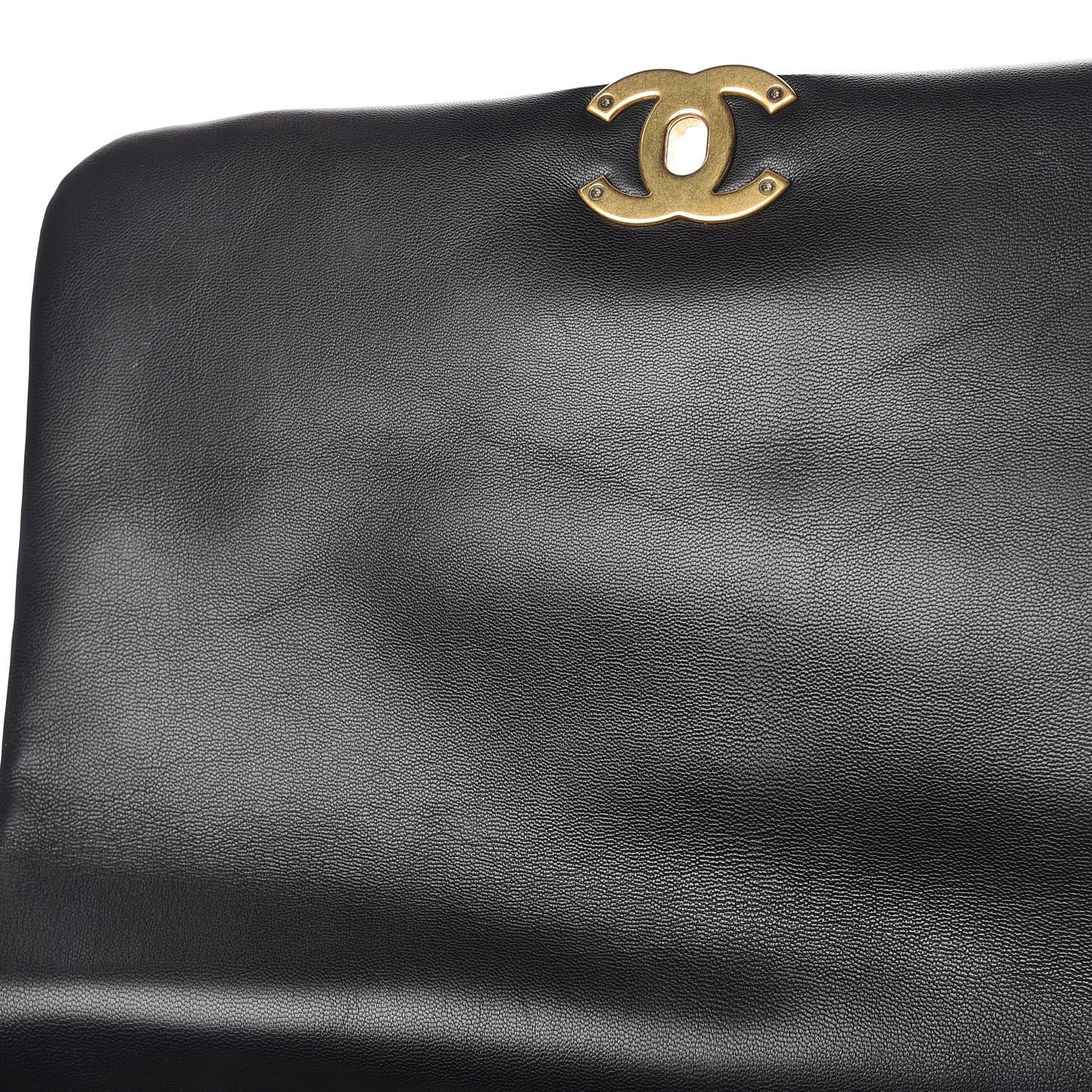 Goatskin Quilted Maxi 19 Flap Black