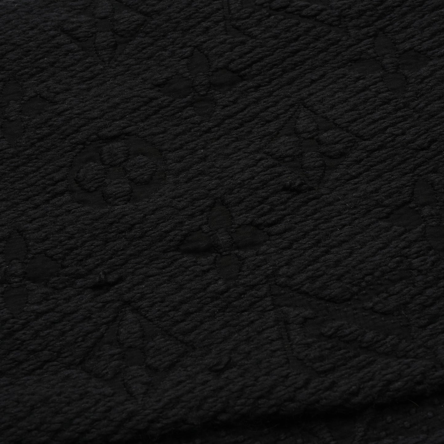 Wool Silk Logomania Scarf Charcoal