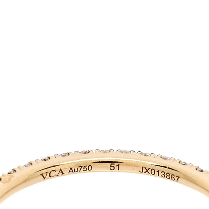 Van Cleef & Arpels 18K Yellow Gold Diamond 1.25mm Felicite Wedding Band Ring 51 5.75 4 of 5
