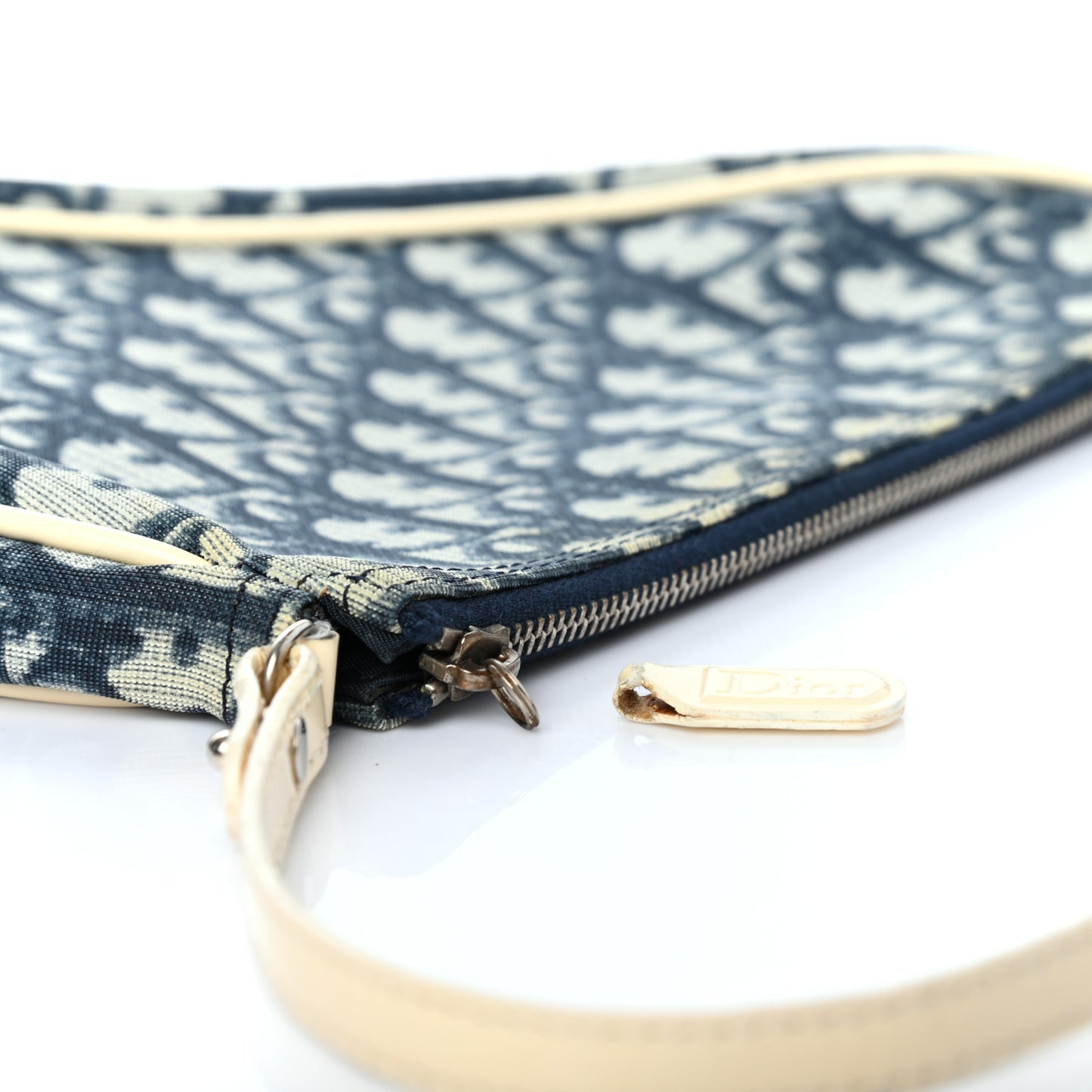 Monogram Mini Saddle Pochette White Blue