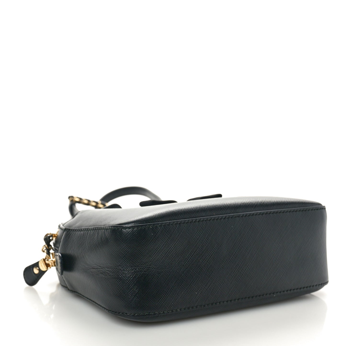 Hammered Calfskin Lydia Bow Camera Bag Black