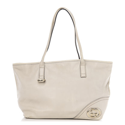 Gucci Calfskin Medium New Britt Tote Off White 1 of 12