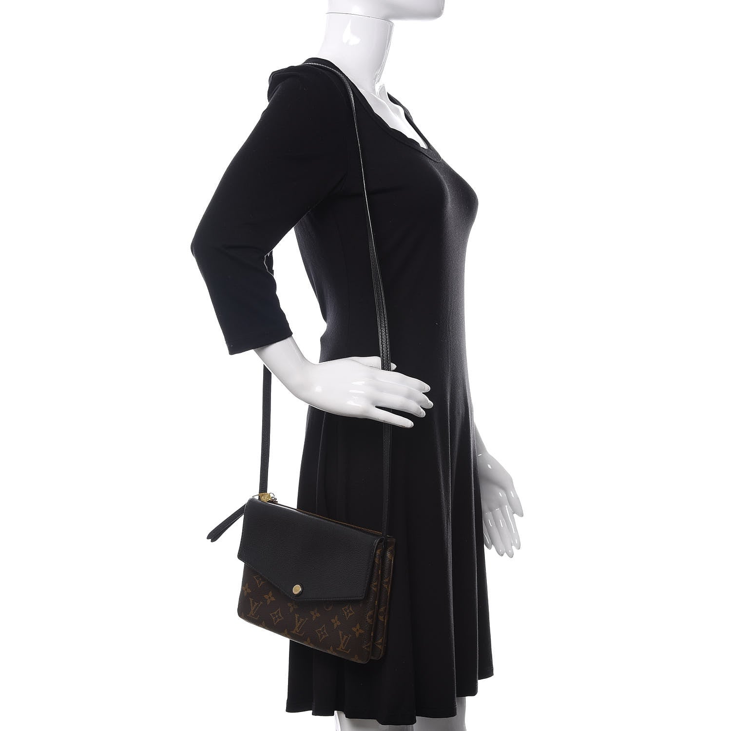 Louis Vuitton Monogram Twice Pochette Black 2 of 14