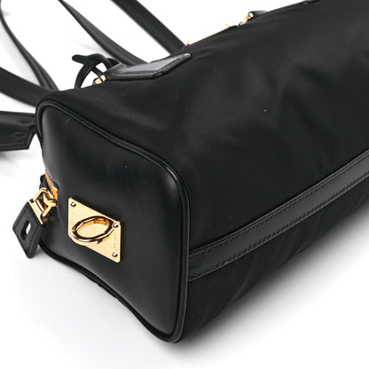 Prada Tessuto Vitello Shoulder Bag  Black 7 of 8