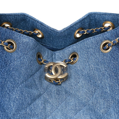 Chanel Washed Denim Quilted Small  25 Handbag Blue 7 of 7