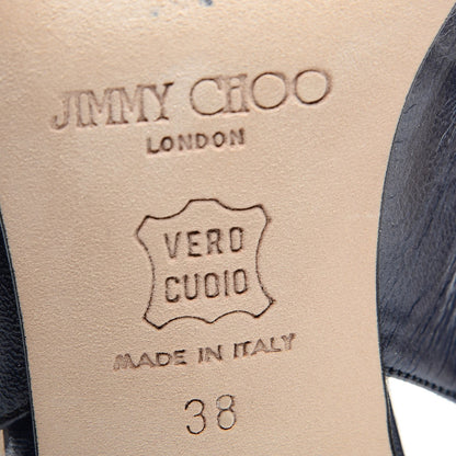 Jimmy Choo Kid Forever Slingback Pumps 38 Navy 8 of 11