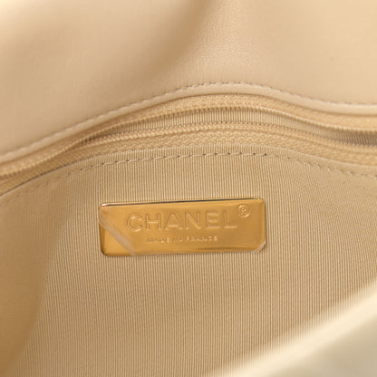 Chanel Lambskin Quilted Medium Chanel 19 Flap Light Beige 6 of 9