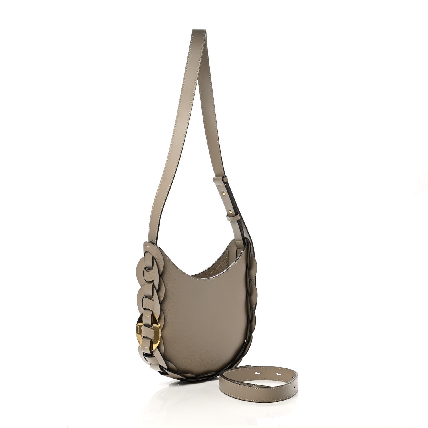 Chloe Small Grain Smooth Calfskin Small Darryl Hobo Motty Grey 4 of 12