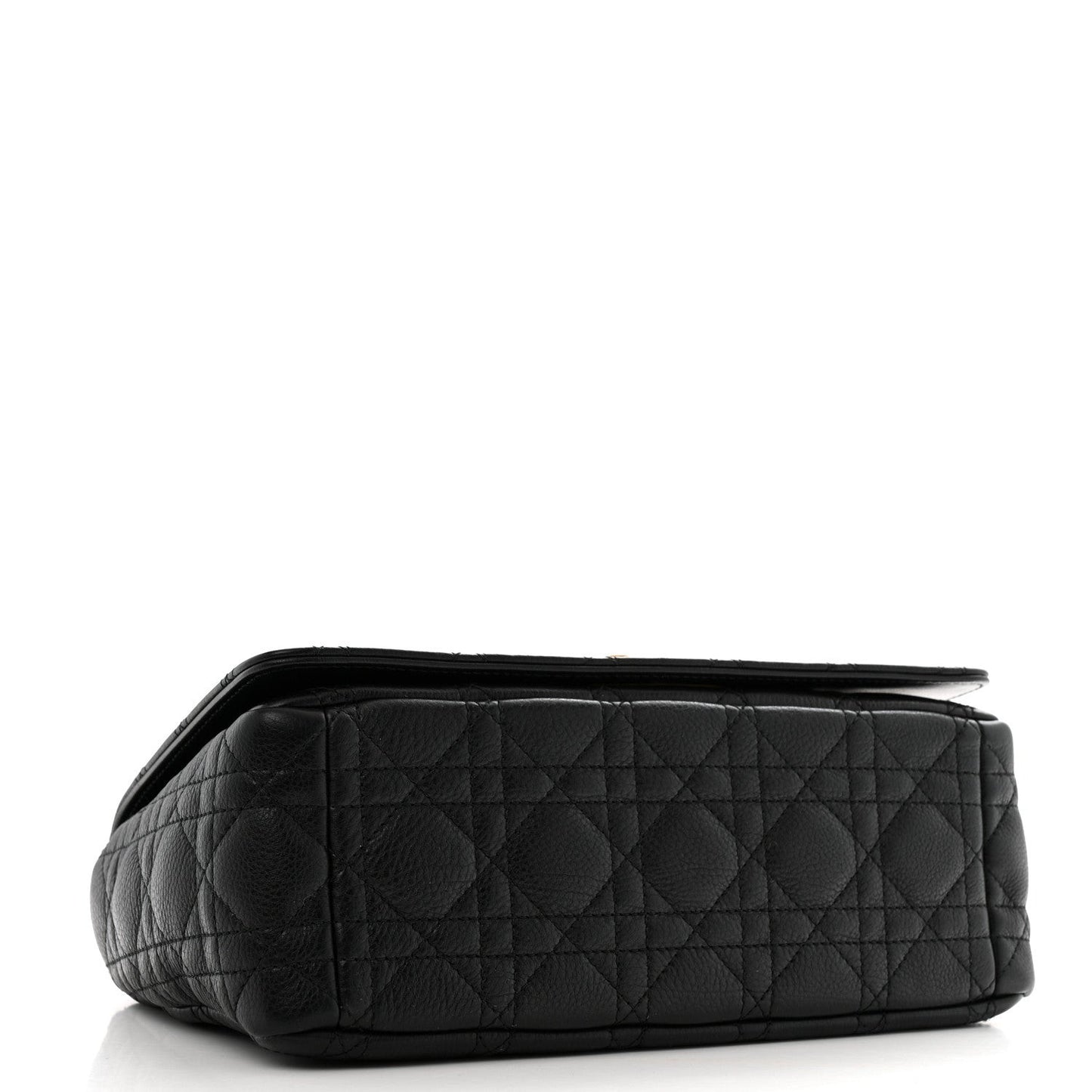 Calfskin Cannage Medium Caro Bag Black