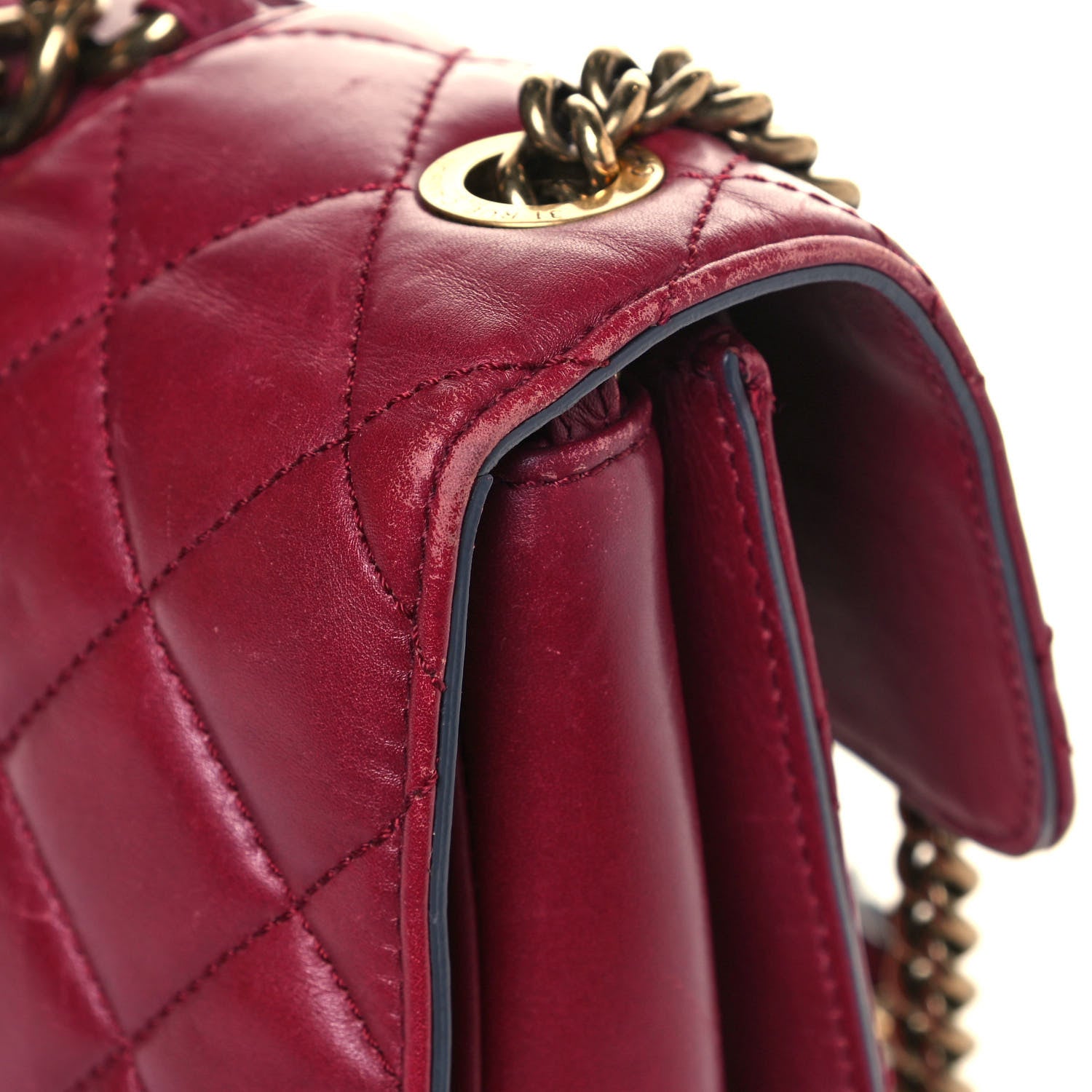 Chanel Glazed Calfskin Quilted Large Perfect Edge Flap Red 25 of 25