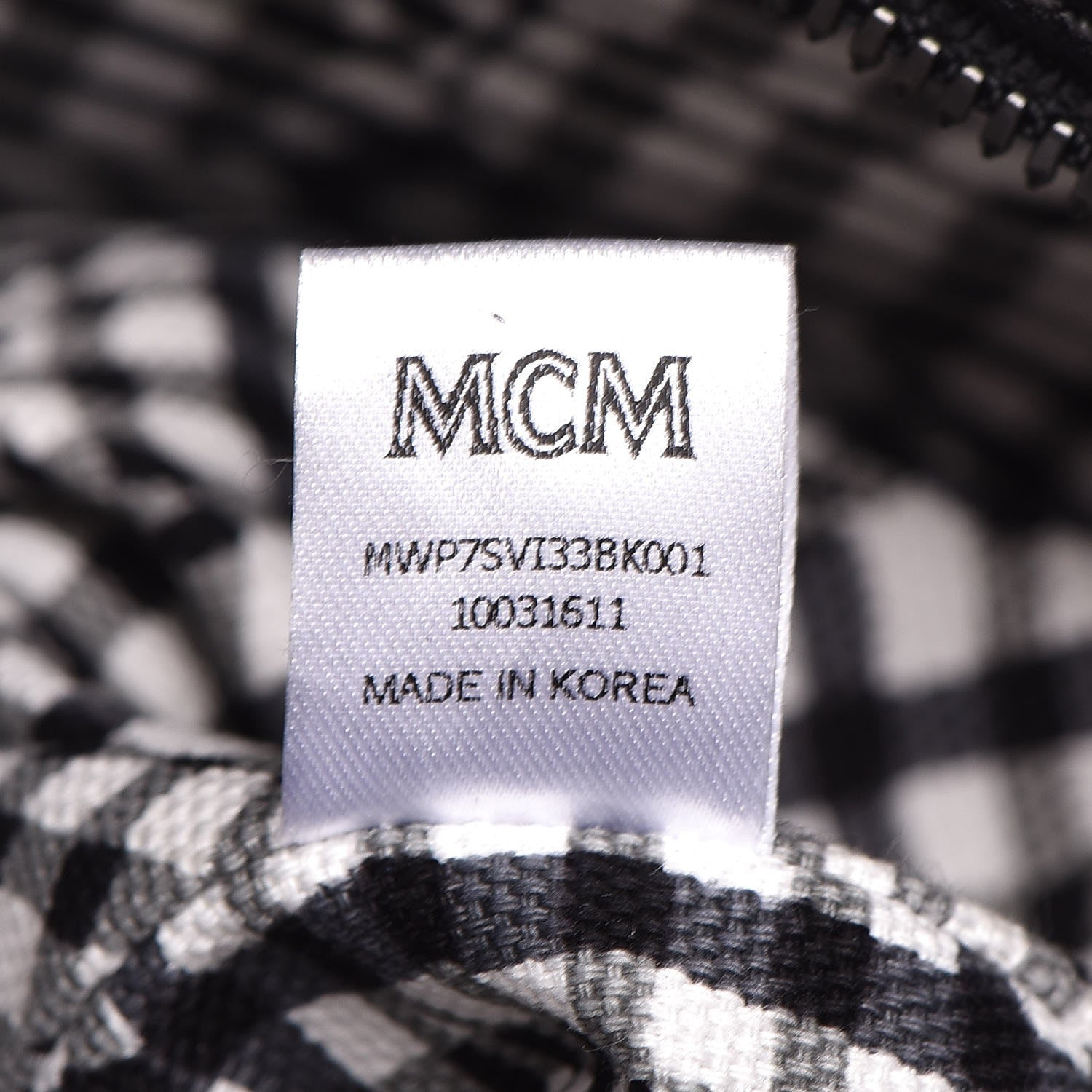 MCM Visetos Medium Anya Zip Top Shopper Tote Black 10 of 16