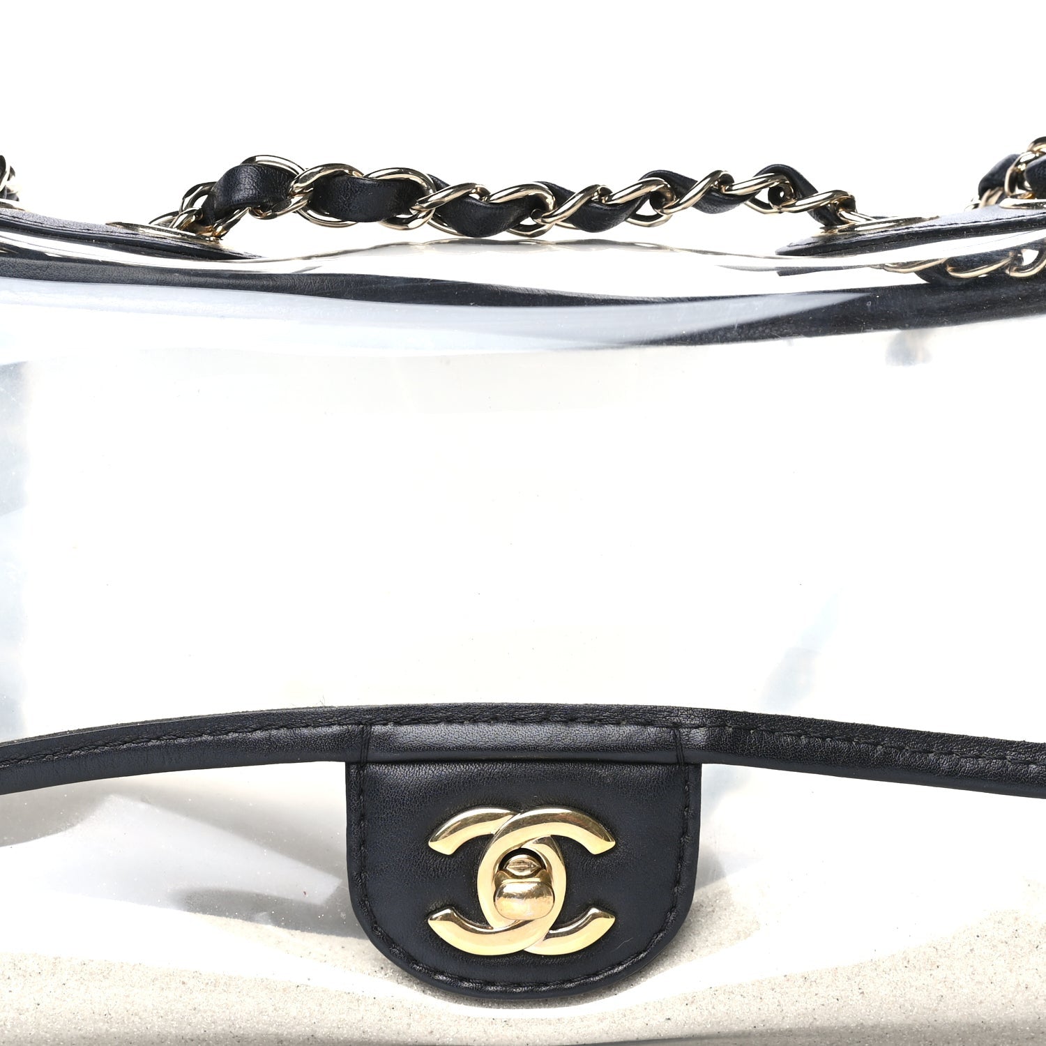 Chanel Lambskin PVC Medium Sand By The Sea Flap  Black 7 of 7