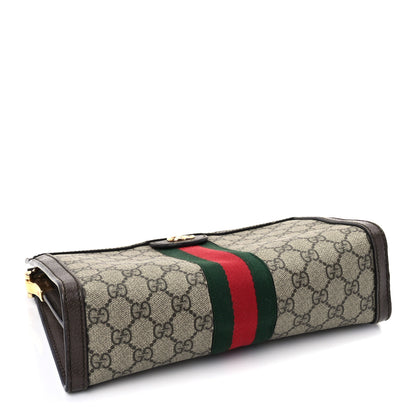 Gucci GG Supreme Monogram Web Small Ophidia Chain Shoulder Bag Brown 3 of 9