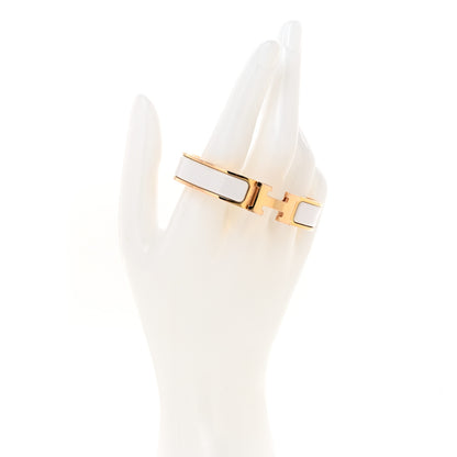 Hermes Enamel Narrow Clic Clac H Bracelet PM White 2 of 5