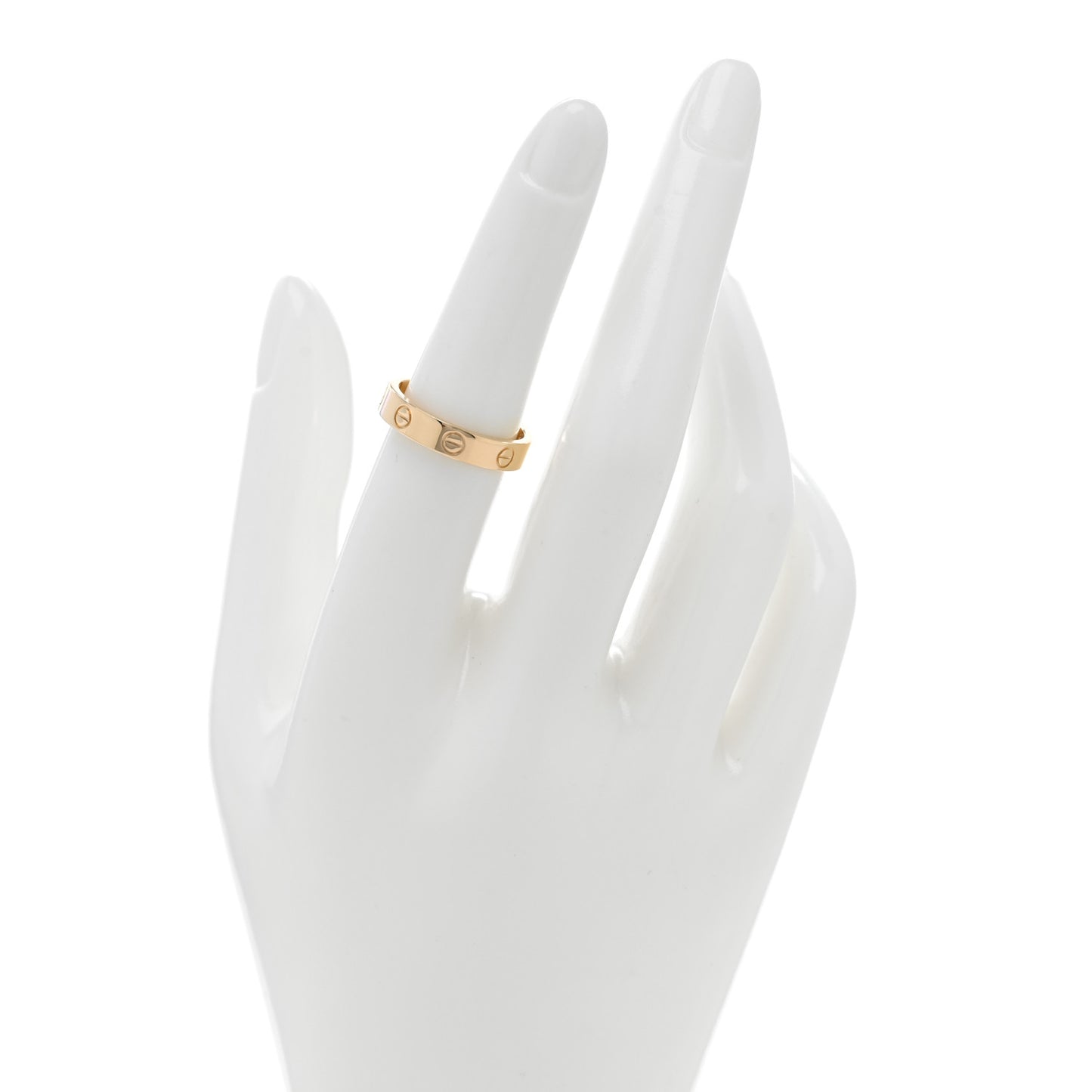 18K Yellow Gold Diamond 4mm LOVE Wedding Band Ring 53 6.5