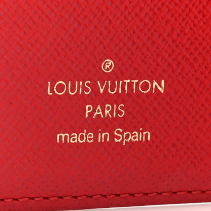 Louis Vuitton Damier Ebene Koala Small Ring Agenda Cover Red 6 of 11