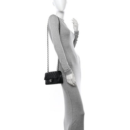 Chanel Lambskin Quilted Mini Rectangular Flap Black 3 of 13