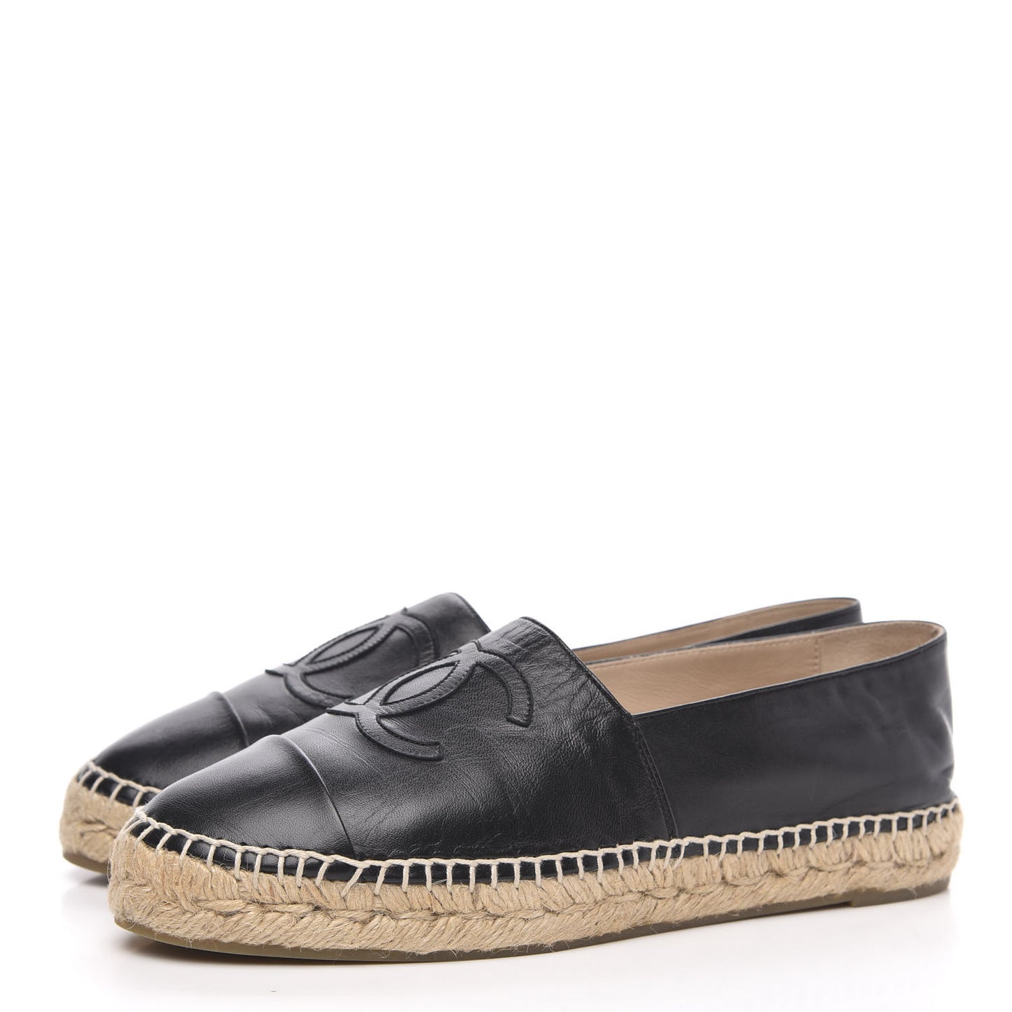 Lambskin CC Espadrilles 40 Black