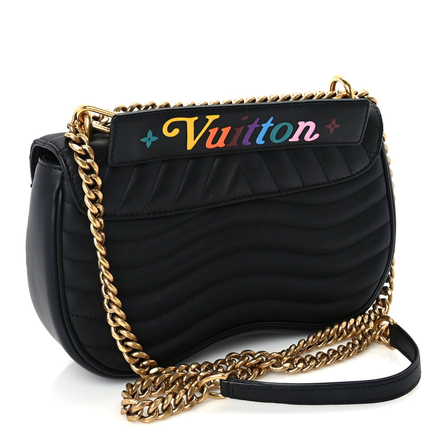 Louis Vuitton Calfskin New Wave Chain PM Black 2 of 9