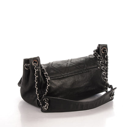 Chanel Calfskin Diamond Stitch Accordion Flap Black 3 of 9