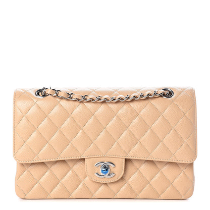 Chanel Caviar Quilted Medium Double Flap Beige 1 of 10