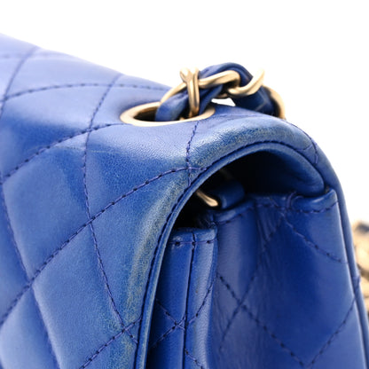 Chanel Lambskin Quilted Mini Rectangular Flap Blue 18 of 22